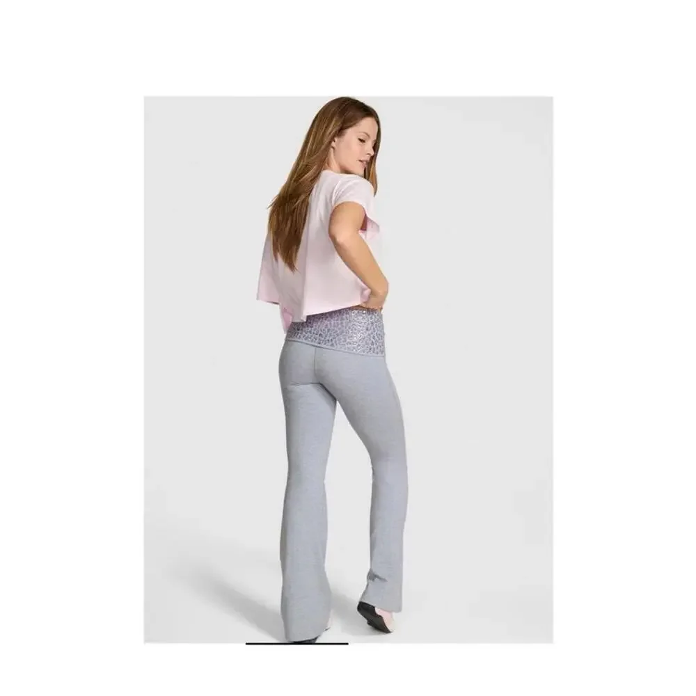 Y2K Victoria's Secret All Day Cotton Foldover Waist Flare Yoga Pants